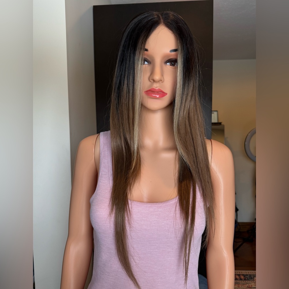 REBEL GYPSY Stylish Ombre Black and Brown Wig